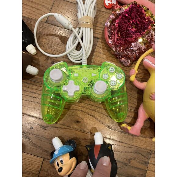 Lot Clear Controller * Rock Candy * Playstation PS3 Wired Pez Ty Flamingo - Picture 5 of 5
